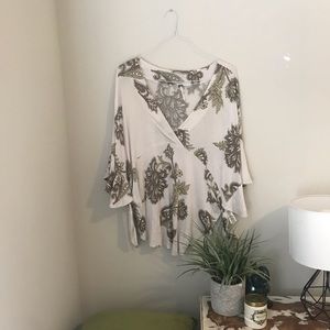 Free People Maui Wowie Palm Print Shirt